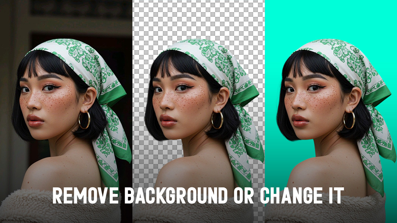 Background remover ai tool creating a transparent image cutout
