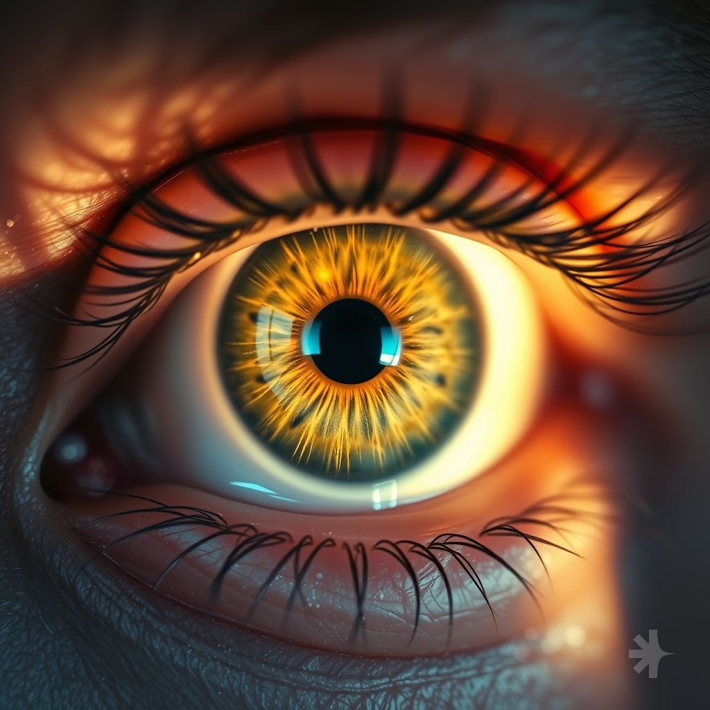 closeup of human eye