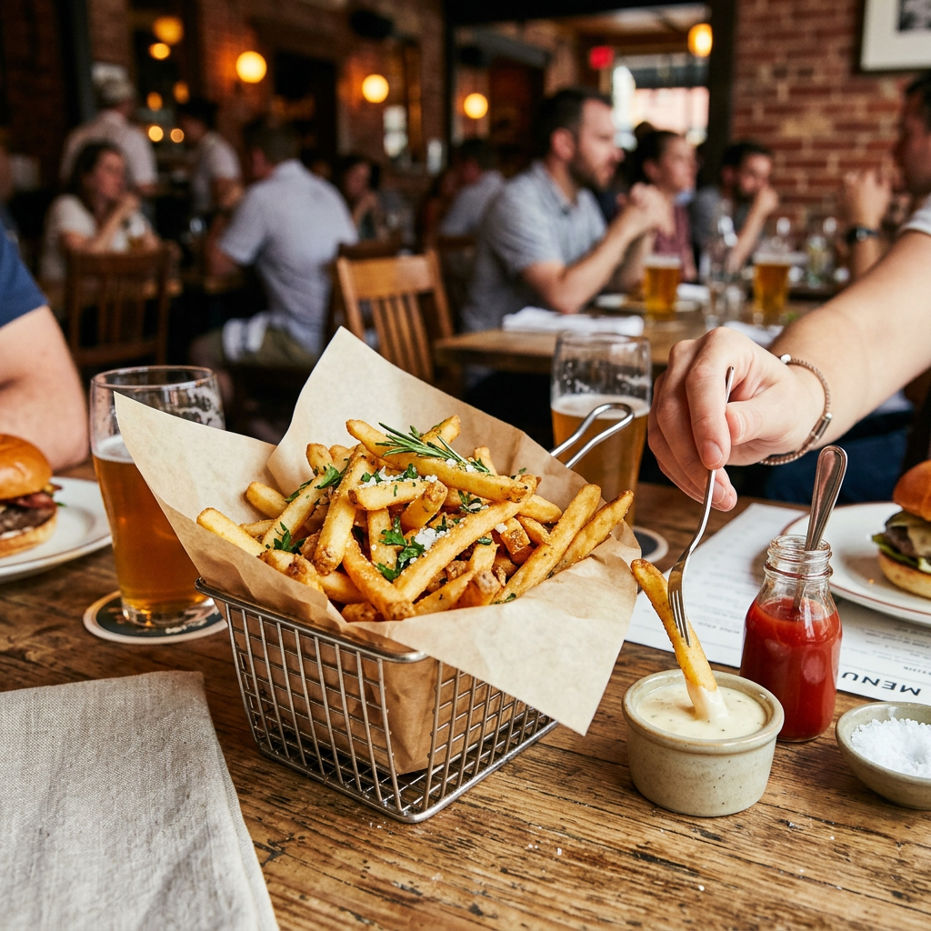 fries in the restaurant