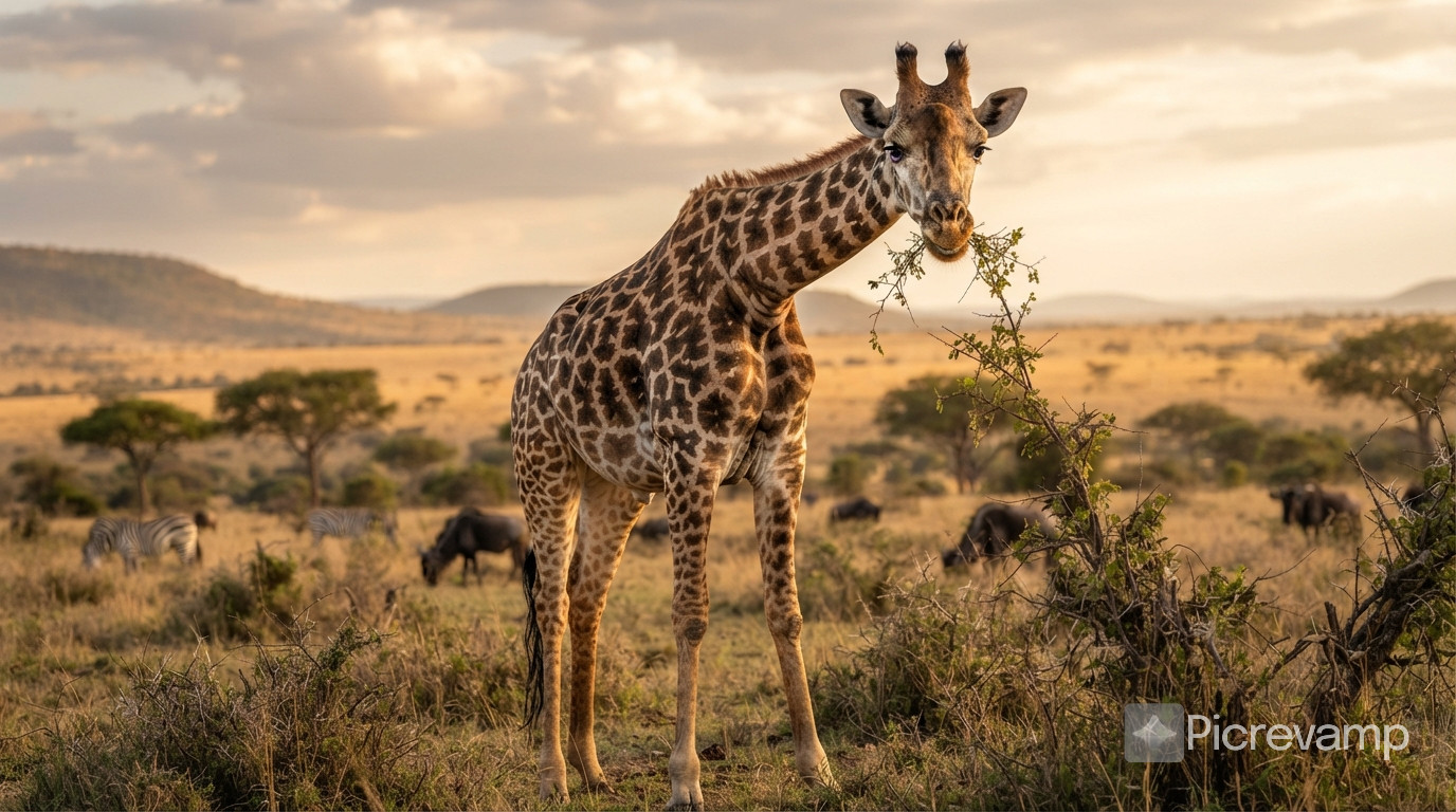 The most beautiful, amazing and awe inspiring giraffe, insane detail, ultra sharp focus, 64k