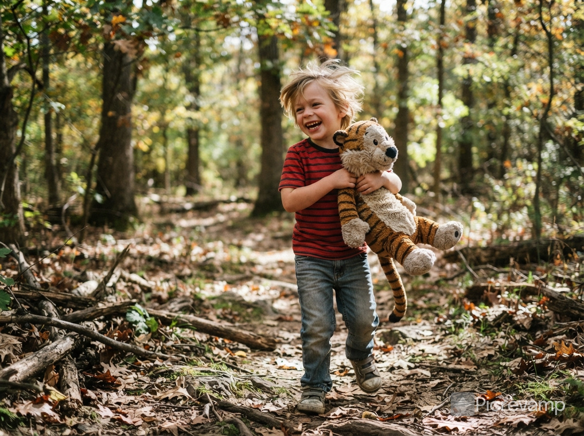 a realistic version of calvin and hobbes